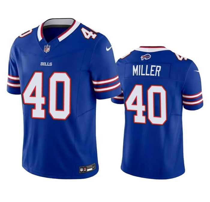 Men & Women & Youth Buffalo Bills #40 Von Miller Blue 2023 F.U.S.E. Vapor Untouchable Limited Stitched Jersey